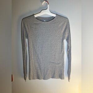 Long sleeve waffle knit top